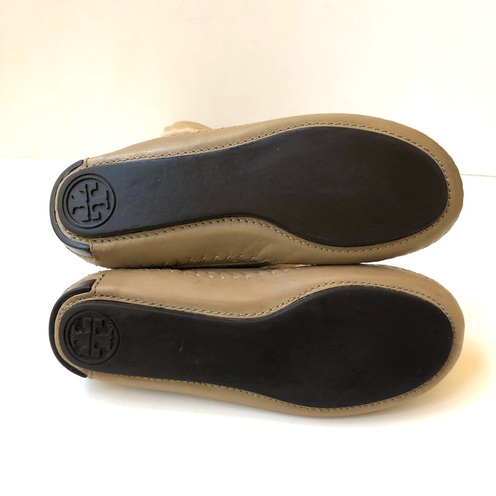 Tory Burch Suede & Leather Moccasin Boots Gently Used Size 6-1/2 - Picture 6 of 9